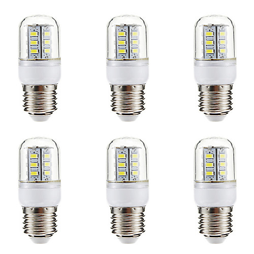 

6 pcs 24LED SMD5730 Corn Light AC220V White Warm White E14 E27