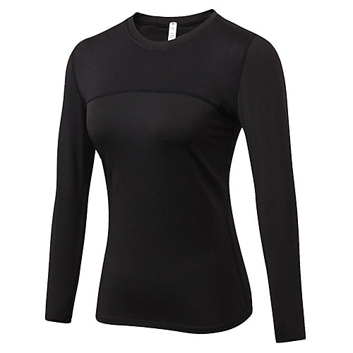

Women's Long Sleeve Compression Shirt Tee Tshirt Base Layer Top Athletic Breathability Quick Dry Gym Workout Exercise & Fitness Sportswear Patchwork Red / White White Black Blue Rose Red Activewear