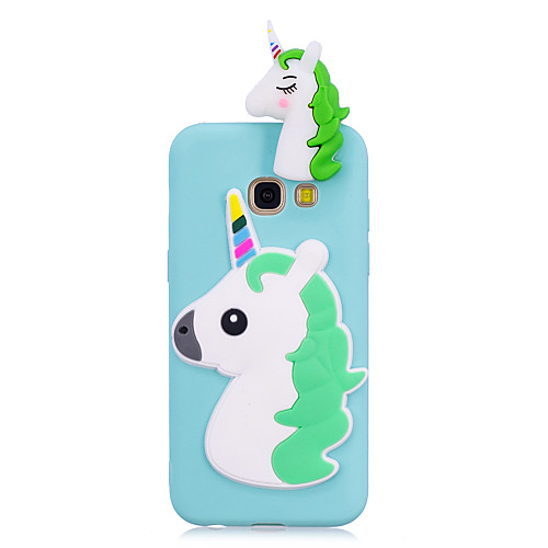 

Case For Samsung Galaxy A3(2017) / A5(2017) Shockproof / DIY Back Cover Unicorn / 3D Cartoon Soft TPU