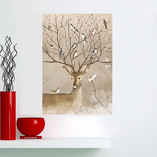 

Animals Wall Stickers Plane Wall Stickers / Animal Wall Stickers / Map Wall Stickers Decorative Wall Stickers, Vinyl Home Decoration Wall Decal Wall / Glass / Bathroom Decoration 1pc