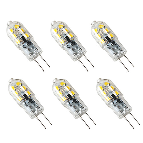 

6 pcs G4 1.5W 12LED SMD2835 Corn Light Transparent Case 12V White / Warm White