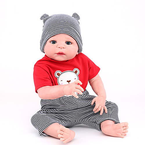 

NPK DOLL 22 inch Reborn Doll Girl Doll Baby Girl Reborn Baby Doll Newborn lifelike Cute Hand Made Child Safe Full Body Silicone with Clothes and Accessories for Girls' Birthday and Festival Gifts