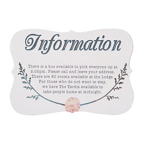 

Flat Card Wedding Invitations 50-Pack / 20-Pack - Invitations Sets Artistic Style Pearl Paper