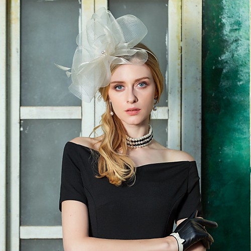 

Tulle Kentucky Derby Hat / Fascinators / Headwear with Feather 1pc Wedding / Party / Evening Headpiece