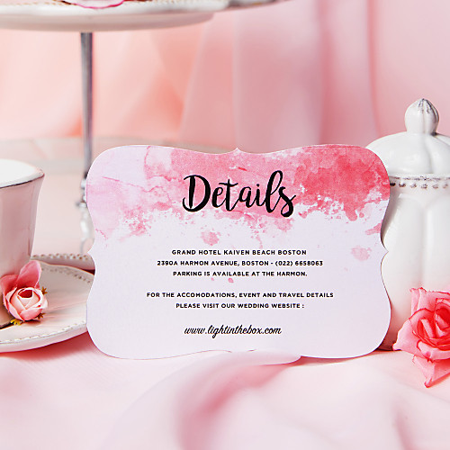 

Flat Card Wedding Invitations 50-Pack / 20-Pack - Invitations Sets Artistic Style Pearl Paper