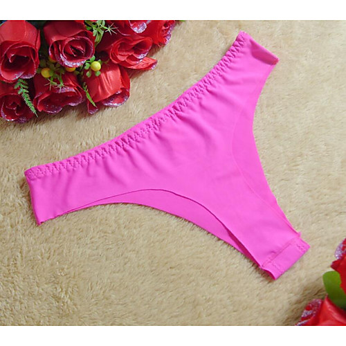 

Women's Basic Solid Colored Seamless Panty / Brief Micro-elastic Low Rise Cotton Blue One-Size / Going out