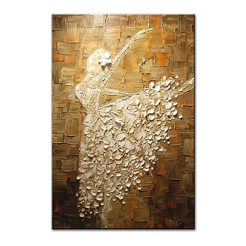 

Oil Painting Handmade Hand Painted Wall Art Woman Dancer Abstract Home Decoration Décor Stretched Frame Ready to Hang