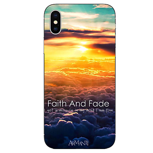 

Case For Apple iPhone X / iPhone 8 Plus / iPhone 8 Pattern Back Cover Word / Phrase / Scenery Soft TPU