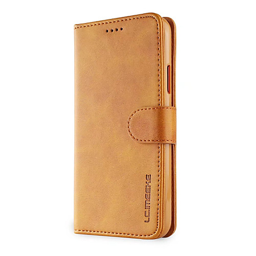 

lc.imeeke Leather Case For Apple iPhone 12 11 Pro Max/ iPhone 8 Plus / iPhone 8 Wallet / Card Holder / Shockproof Full Body Cases Solid Colored Hard PU Leather