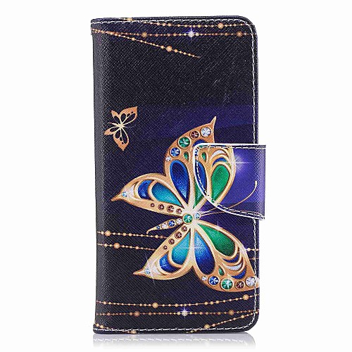 

Case For Huawei P10 Lite / P10 / P9 lite mini Wallet / Card Holder / with Stand Full Body Cases Butterfly Hard PU Leather