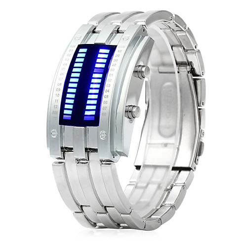

Women's Digital Watch Stainless Steel Black / Silver Chronograph Creative Luminous Digital Bangle - Black Silver One Year Battery Life / SSUO LR626
