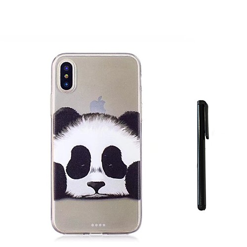 

Case For Apple iPhone XS / iPhone XR / iPhone XS Max Translucent Back Cover Animal / Panda Soft TPU