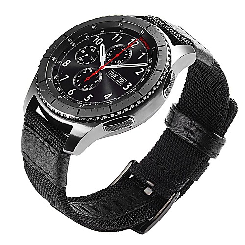 

Ремешок для часов для Gear S3 Frontier / Gear S3 Classic Samsung Galaxy Классическая застежка Кожа / Нейлон Повязка на запястье