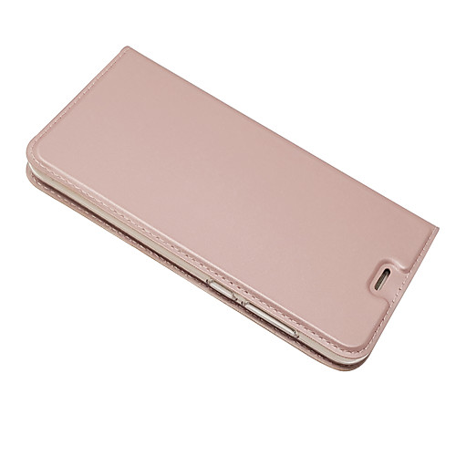 

Case For Huawei P8 Lite (2017) Card Holder / with Stand Full Body Cases Solid Colored Hard PU Leather