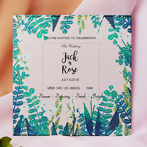 

Flat Card Wedding Invitations 50-Pack / 20-Pack - Invitations Sets Artistic Style Pearl Paper