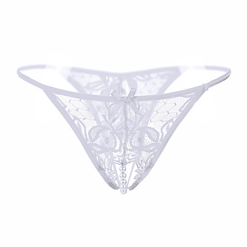 

Women's Normal Lace Jacquard Ultra Sexy Panty High Elasticity Sexy 1box White One-Size