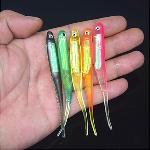 

5 pcs Fishing Lures Soft Bait Shad Floating Bass Trout Pike Sea Fishing Fly Fishing Bait Casting