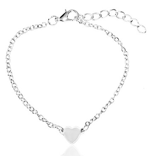 

Women's Chain Bracelet Link Bracelet Heart Fashion Classic Alloy Bracelet Jewelry Silver / Gold For Daily Going out