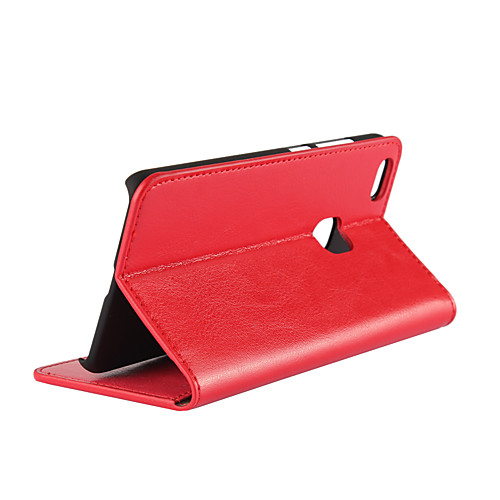 

Case For Huawei P10 Lite Card Holder / with Stand / Flip Full Body Cases Solid Colored Hard Genuine Leather