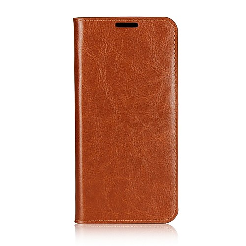 

Case For Samsung Galaxy A3(2017) / A5(2017) / A8 2018 Wallet / Card Holder Full Body Cases Solid Colored Hard Genuine Leather