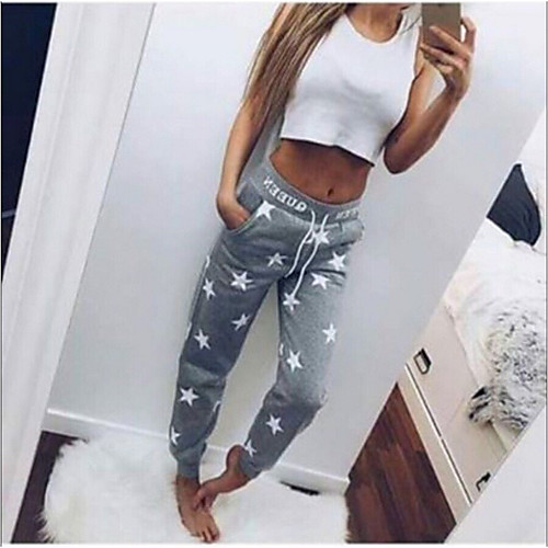 

Women's Daily Cotton Sweatpants Pants - Solid Colored Blushing Pink Gray S / M / L