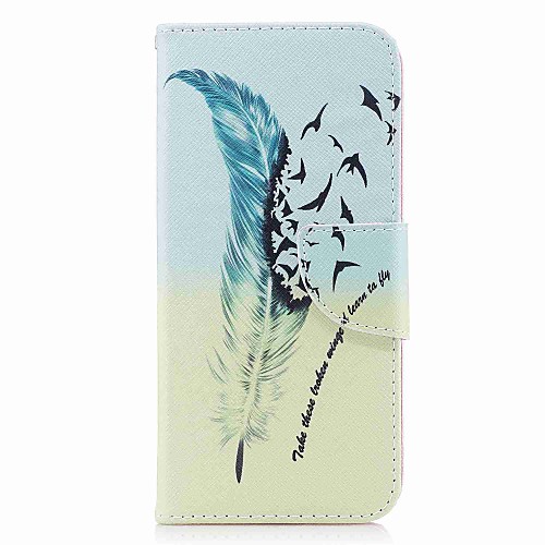 

Case For Samsung Galaxy A3(2017) / A5(2017) / A7(2017) Wallet / Card Holder / with Stand Full Body Cases Feathers Hard PU Leather