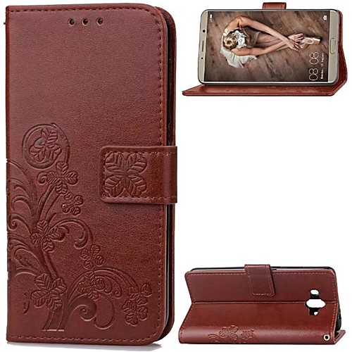 

Case For Huawei Mate 10 / Mate 10 pro / Mate 10 lite Wallet / Card Holder / Flip Full Body Cases Flower Hard Genuine Leather