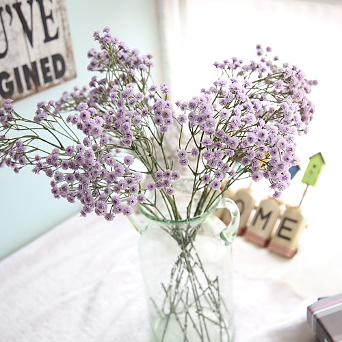 

Artificial Flowers 5 Branch Rustic Wedding Baby Breath Tabletop Flower