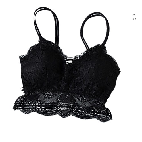 

Women's Bra Wireless Lace Full Coverage Solid Colored Sexy Daily Sports White