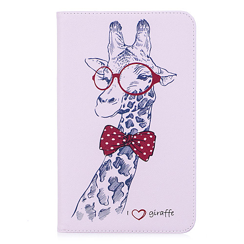 

Phone Case For Samsung Galaxy Full Body Case Tab A 8.0 (2017) Wallet Card Holder with Stand Animal Hard PU Leather