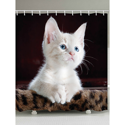 

Shower Curtains & Hooks Contemporary Modern Polyester Animal Novelty Machine Made Waterproof Bathroom