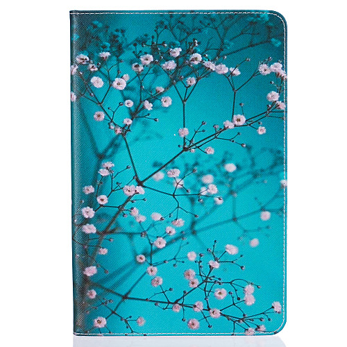 

Phone Case For Samsung Galaxy Full Body Case Tab A 10.1 (2016) Wallet Card Holder with Stand Flower Hard PU Leather