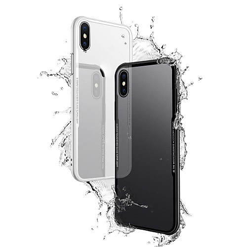 

Phone Case For Apple Back Cover iPhone X iPhone 8 Plus iPhone 8 iPhone 7 Plus iPhone 7 iPhone 6s Plus iPhone 6s iPhone 6 Plus iPhone 6 Transparent Solid Color Hard Tempered Glass