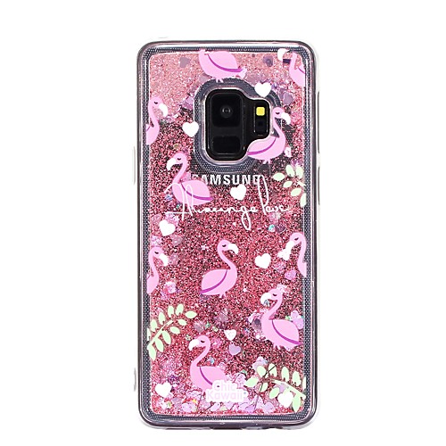 

Кейс для Назначение SSamsung Galaxy S9 Plus / S9 Движущаяся жидкость Кейс на заднюю панель Фламинго Мягкий ТПУ для S9 / S9 Plus / S8 Plus