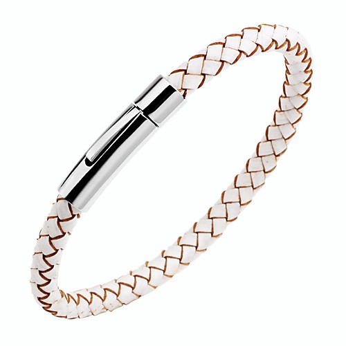 

Women's Men's Leather Bracelet Bracelet Magnetic Classic Sweet Stainless Steel Bracelet Jewelry Red / Blue / White For Gift Daily