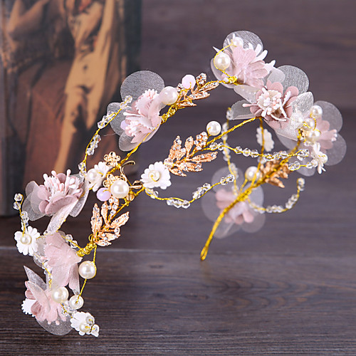 

Tulle / Imitation Pearl / Alloy Headpiece with Faux Pearl 1pc Wedding / Birthday Headpiece