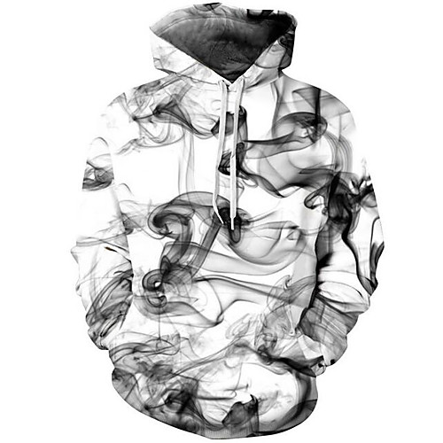 

Men's Hoodie Geometric 3D Hooded Holiday Streetwear Chinoiserie Hoodies Sweatshirts Long Sleeve White / Fall