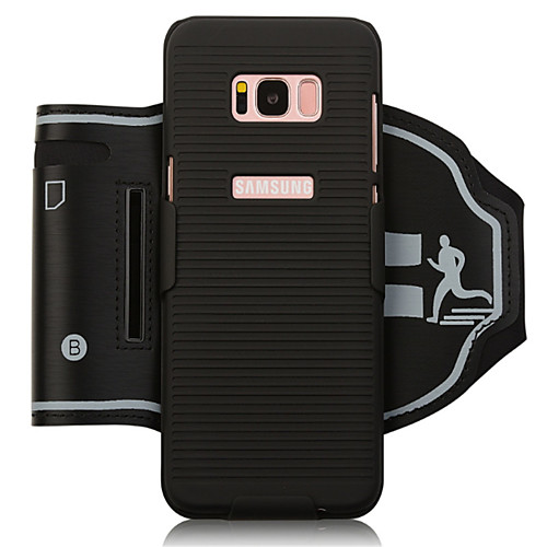 

Phone Case For Samsung Galaxy Armband S8 Plus S8 Sports Armband Card Holder Shockproof Solid Colored Soft PC