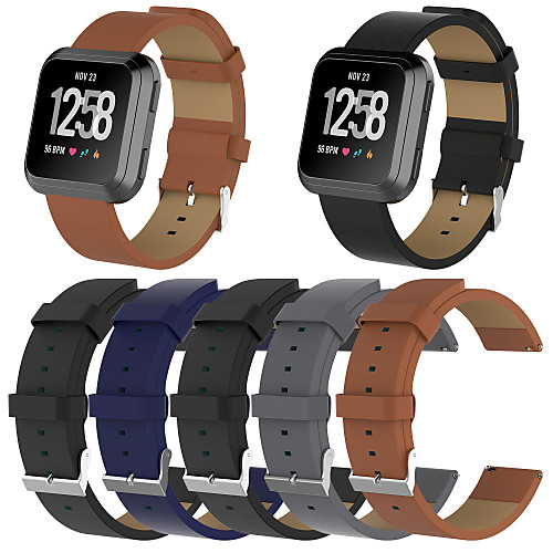 

Watch Band for Fitbit Versa Fitbit Classic Buckle Genuine Leather Wrist Strap