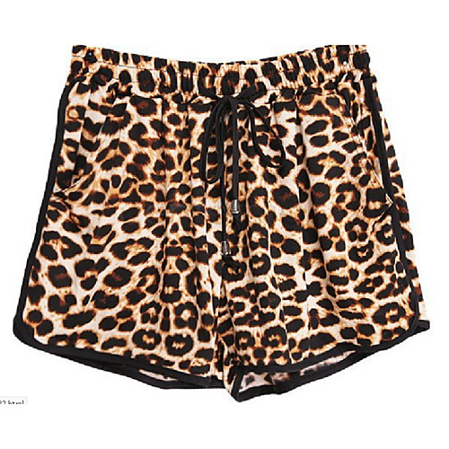 

Women's Active Daily Shorts Pants Leopard Yellow