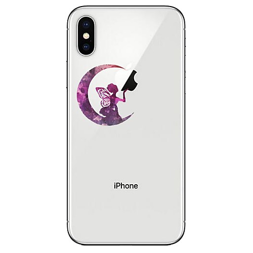 

Case For Apple iPhone X / iPhone 8 Plus / iPhone 8 Transparent / Pattern Back Cover Sexy Lady Soft TPU