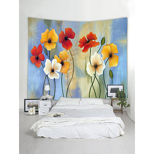 

Wall Tapestry Art Decor Blanket Curtain Picnic Tablecloth Hanging Home Bedroom Living Room Dorm Decoration Still Life Plant Floral Flower
