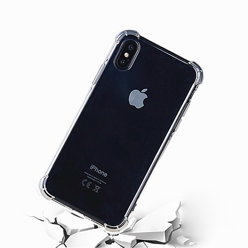 

Case For Apple iPhone X / iPhone 8 Plus / iPhone 8 Shockproof Back Cover Solid Colored Soft TPU