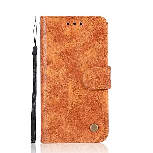 

Case For Apple iPhone X / iPhone 8 Plus / iPhone 8 Wallet / Card Holder / Flip Full Body Cases Solid Colored Hard PU Leather