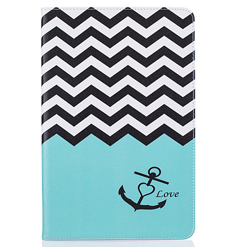 

Phone Case For Samsung Galaxy Full Body Case Tab A 10.1 (2016) Wallet Card Holder with Stand Lines / Waves Hard PU Leather