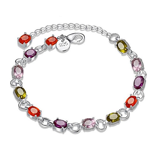 

Women's Chain Bracelet Geometrical Dainty Ladies Fashion Silver Plated Bracelet Jewelry Silver For Gift Daily