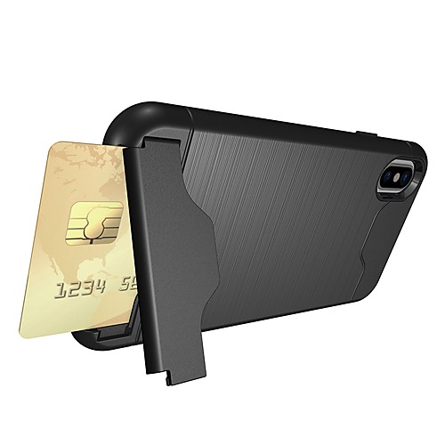 

Card Case For Apple iPhone X Wallet Case with Holder / Shockproof /iPhone Case with Stand Back Cover Armor Soft TPU Case for iPhone 8 Plus / 8 /7 Plus