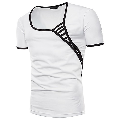 

Men's T shirt Graphic Solid Colored Short Sleeve Daily Tops Basic Streetwear White Black Gray