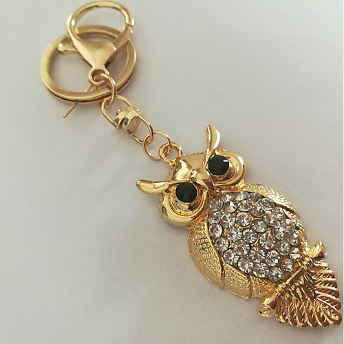 

Keychain Owl Animals Fashion Ring Jewelry Gold For Daily