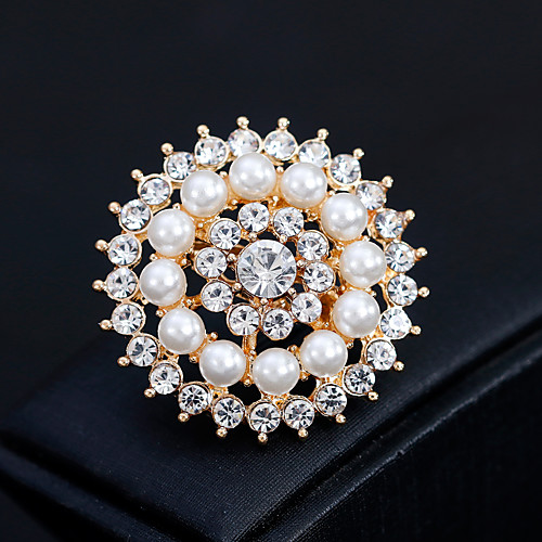 

Women's Brooches Flower European Fashion Pearl Brooch Jewelry Gold Silver For Wedding Daily